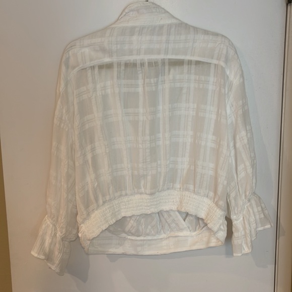 Anthropologie white wrap blouse - Picture 4 of 6